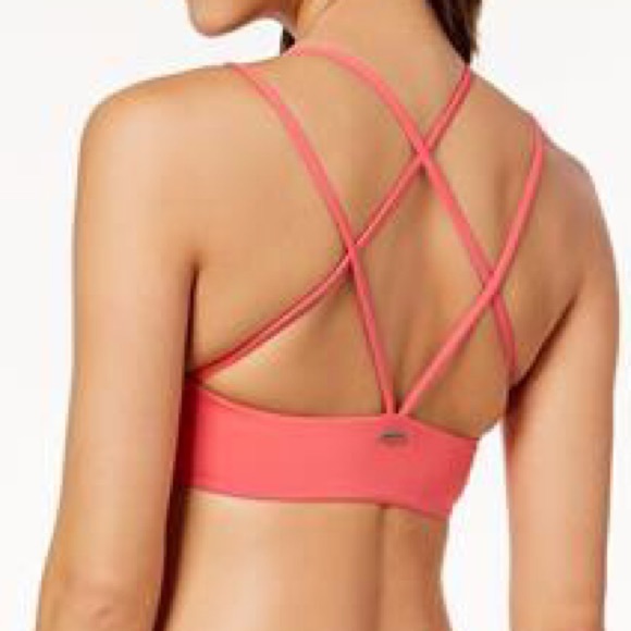 ROXY coral keyhole soft strappy bikini top - Picture 3 of 5